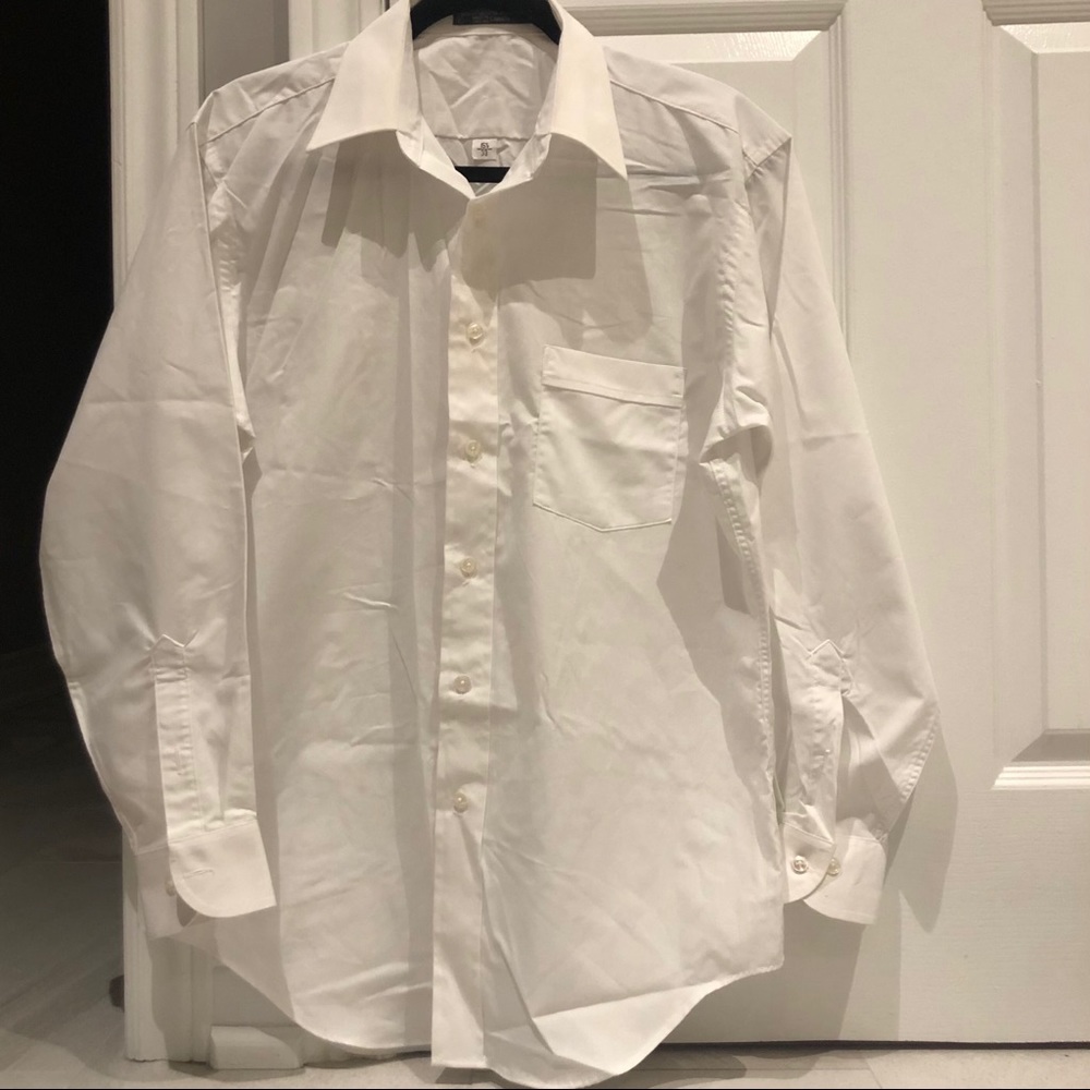 Men’s Collared White Dress Shirt